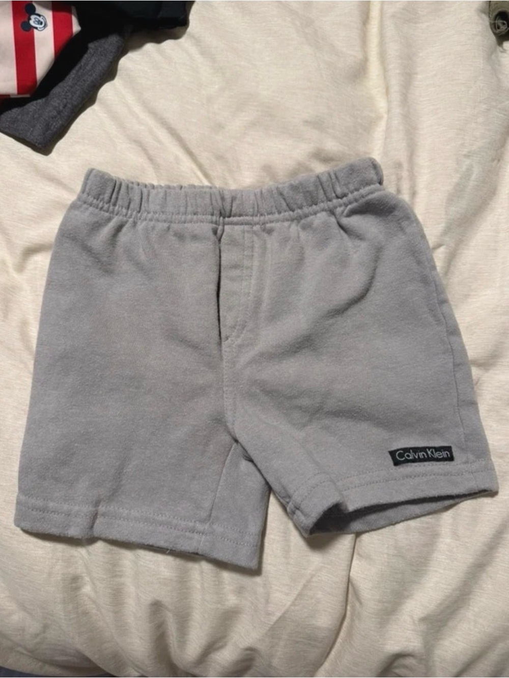 Calvin Klein Kids Light Gray Fleece Shorts